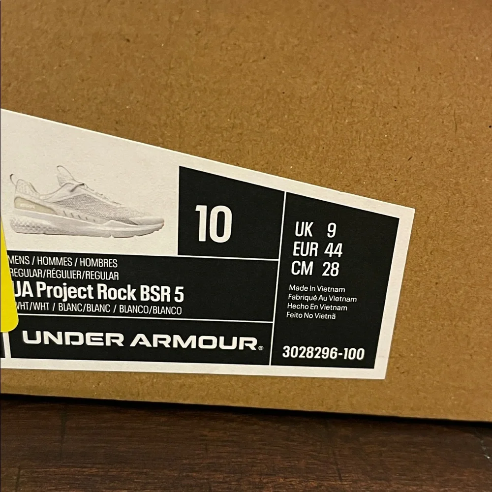 Under Armour The Rock Project Rock BSR 5 Shoes Sneakers new white Mens Size 10